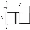 Picture of Fuel deck plug - cast mirror polished AISI316 - 50mm