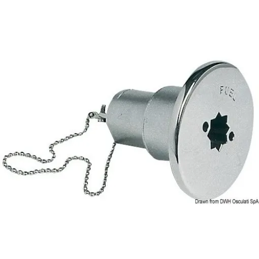 Picture of Water deck plug - cast mirror polished AISI316 - 38mm - Water - 87 - 55 - 38