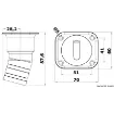 Picture of Square diesel deck filler - short version - 38mm