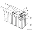 Picture of Drinkable water rigid horizontal modular tank 247L