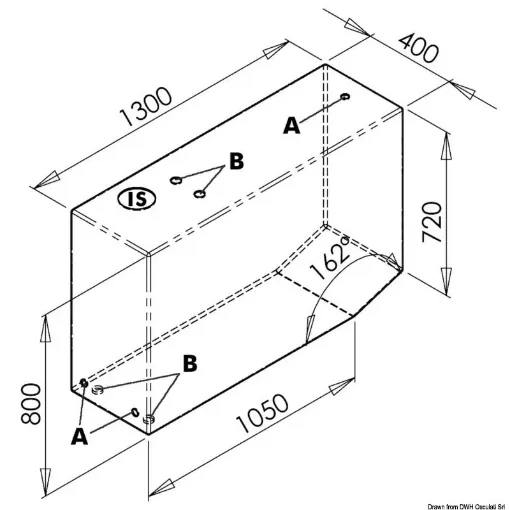 Picture of Tank for drinkable water for port side 390L