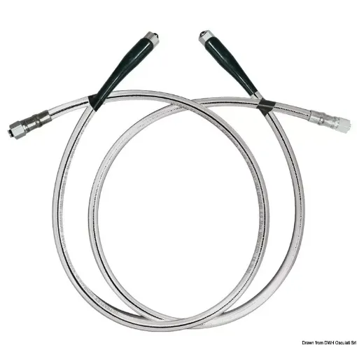 Picture of Pair of silver steer high - pressure hoses 5.5m - Ultraflex