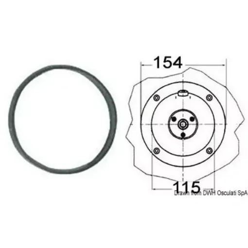 Picture of Flange for hydraulic steering gear - Ultraflex