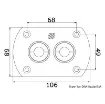 Picture of Bulkhead throughout bushing white - Ultraflex