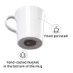 Picture of Porcelain magnet handle cups in black - pair - Silwy