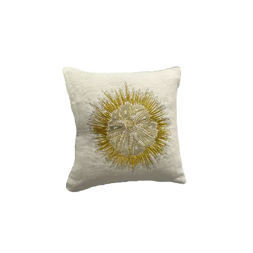 Picture of Gold embroidered sea urchin cushion - Galerie B