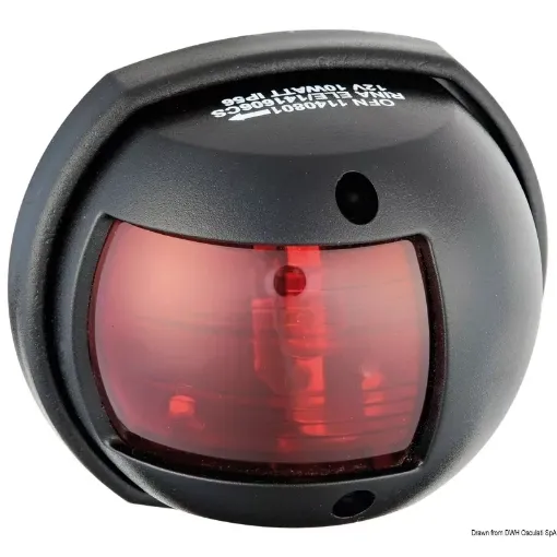 Picture of Compact black 112.5° left red led navigation light