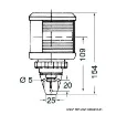 Picture of Navigation light with wall bracket bicolour 25W - Dhr - 112.5° & 112.5° Green/red - Green/red - Black - 25 - with bulkhead bracket - 24V