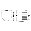 Osculati - Navigation Light Black 112.5° Red - 11.415.01 product image