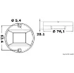 Picture of Evoled navigation light, white 135° stern white ABS