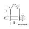 Picture of Stainless steel short strip shackle 6 mm