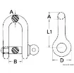 Picture of Bow schackle with captive pin AISI 316 8 mm