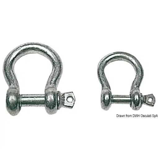 Picture of Galvanized steel bow shackle 6 mm