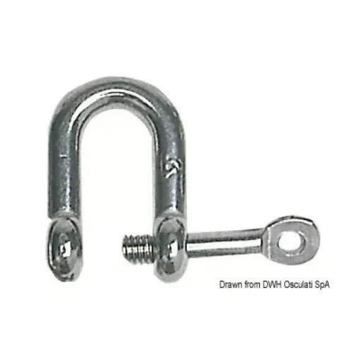 Picture of U - shackle AISI 316 with captive pin 8 mm