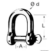 Picture of Wide jaw stainless steel shackle 6 mm