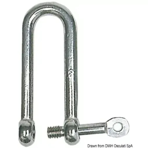 Picture of Long shackle with captive pin AISI 316 6 mm