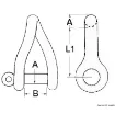 Picture of Twisted shackle made of investment cast stainless steel 5 mm