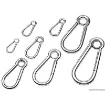 Picture of Carabiner hook polished AISI 316 with eye 7 mm