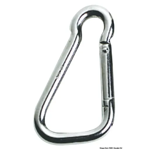 Picture of Carabiner hook AISI 316 large opening 10 mm