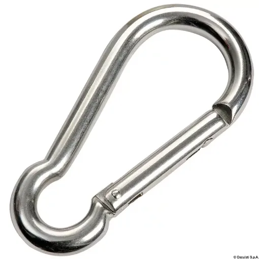 Picture of Carabiner hook with flush closure AISI 316 8 mm