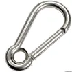 Picture of Carabiner hook flush closure with eye AISI 316 10 mm