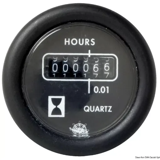 Picture of Guardian 12V black hour meter - 27.434.01 - Guardian 12V black hour meter - 27.434.01 - Guardian