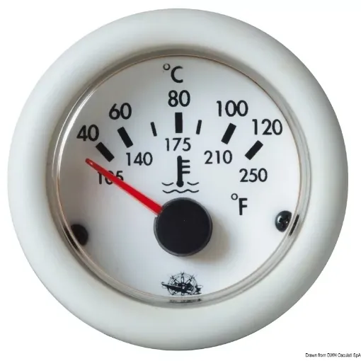 Picture of Temperature gauge oil 40 - 150° white 12 V - guardian