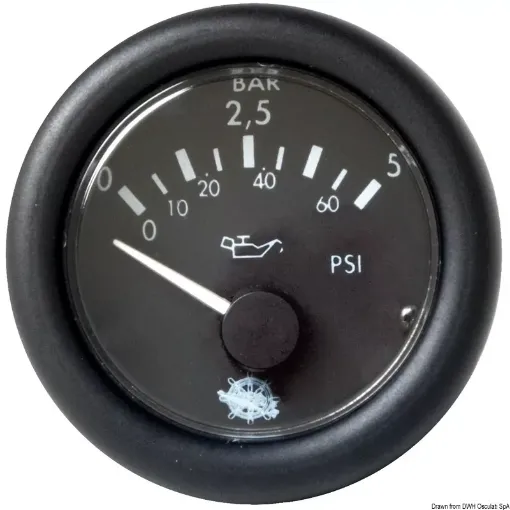 Picture of Oil pressure 0-10 bar 12 V black - 27.429.02 - Oil pressure 0-5 bar 12 V black - 27.429.01 - Guardian