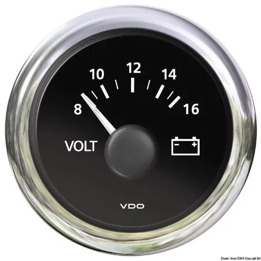 Picture of Voltmeter black 8/16V