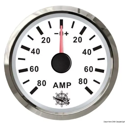 Picture of Ammeter with shunt 80 A white - glossy