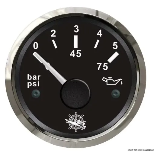 Picture of Oil pressure indicator 0 - 5 bar black - glossy