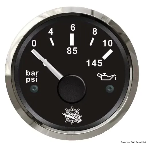 Picture of Oil pressure indicator 0 - 10 bar black - glossy