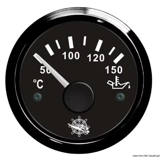 Picture of Oil temperature gauge 50 - 150° black - black