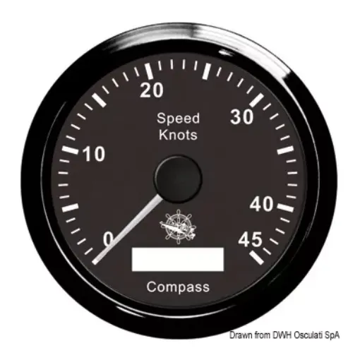 Picture of Speedometer with GPS compass black - black