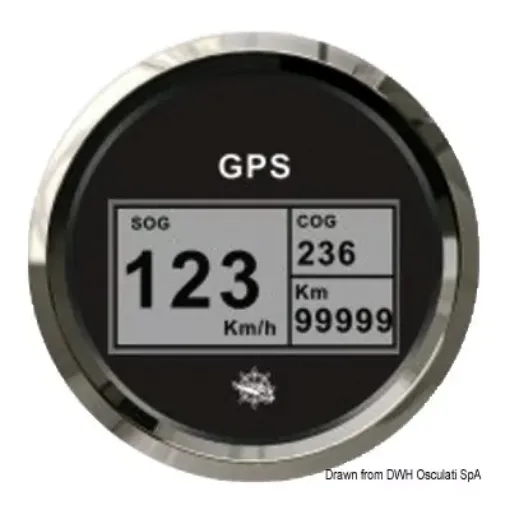 Picture of Speedometer compass mile counter GPS black - glossy