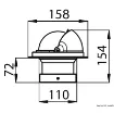 Picture of Compass 4" with cover white/black topview - Riviera