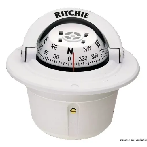 Picture of Explorer built - in compass 2"3/4 white/white - Ritchie