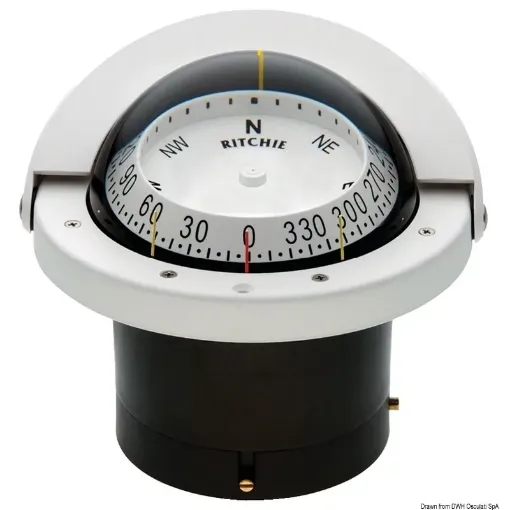 Picture of Navigator 2 - dial compass 4"1/2 white/white - Ritchie