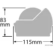 Picture of Voyager external compass 3" white/white - Ritchie