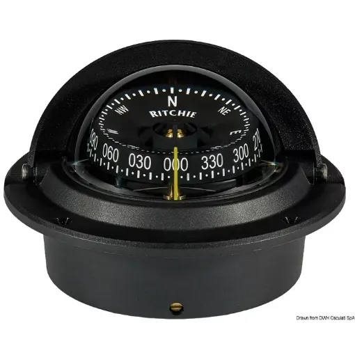 Picture of Wheelmark built - in compass 3" black/black - Ritchie