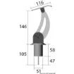 Picture of Fixed single holder for tender