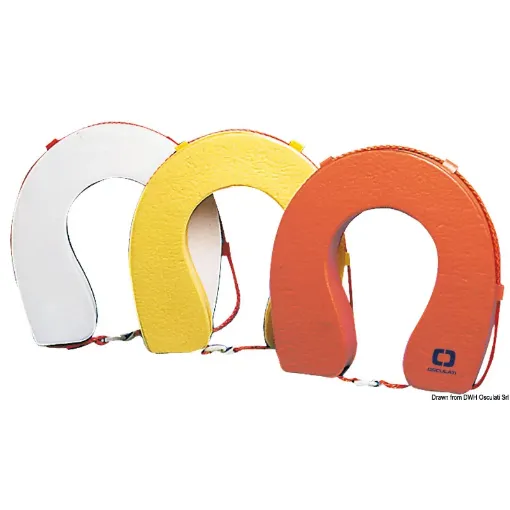 Picture of Soft horseshoe lifebuoy yellow PVC