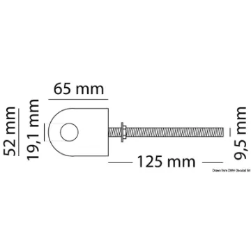 Picture of Bow or stern ring, made of polished stainless steel AISI 316