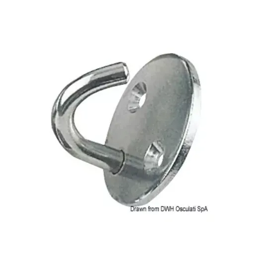 Picture of Round plate hook polished stainless steel 8 mm