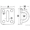 Picture of Stainless steel rectangular plate with ring 5 mm