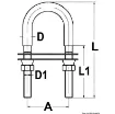 Picture of U - bolt with safety nut M10 - Stainless steel - 40 - M10 - 12 - 48 - 100