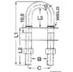 Picture of U - bolt conic fittings mirror - polished stainless steel 100x9.5mm