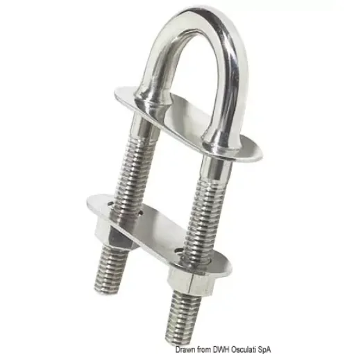 Picture of U - bolt conic fittings mirrorpolished stainless steel 122x12.5mm