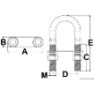 Osculati - Stainless Steel U-Bolt 90mm x M6 - 39.126.03 product image
