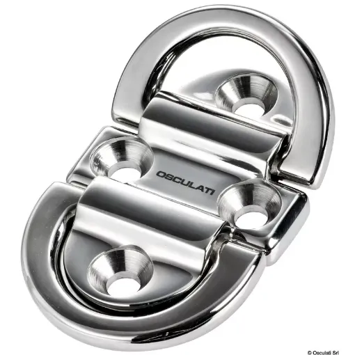 Osculati - Folding Pad Eye 45x87 mm Double 6 mm Ring - 39.871.01 product image